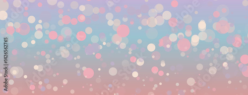 Pastel bokeh background with pink and blue hues. Soft, dreamy background featuring blurred circles. Pink and blue tones create a calming background. Dreamy bokeh light background vector