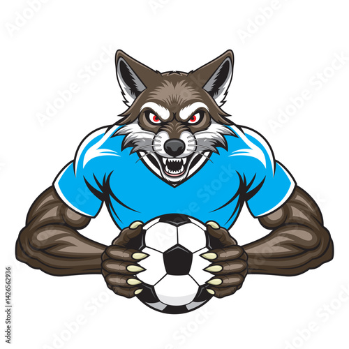 jackal football mascot vector illustration design