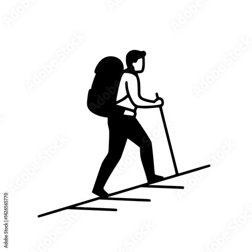vector illustration hiking logo