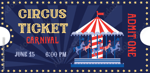 Vintage circus ticket