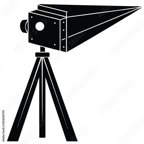isolated Black vector laser scanner WIith White Background