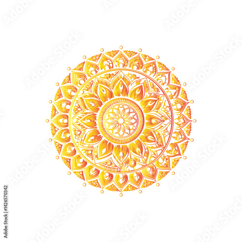 Decorative gold mandala illustration

