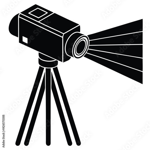 isolated Black vector laser scanner WIith White Background