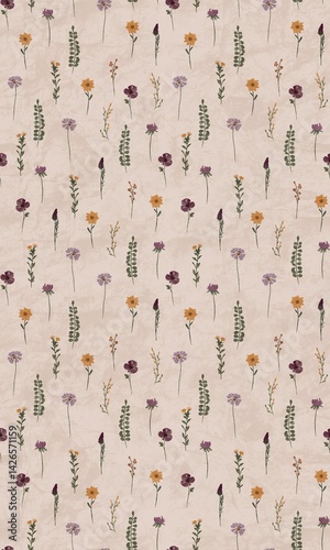 seamless wildflowers pattern
