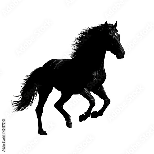 horse silhouette vector