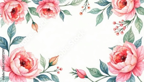 Delicate watercolor floral pattern, soft pastel hues, elegant design , bloom, pastel, artistic