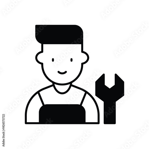 Repairman Icon vector stock illustration