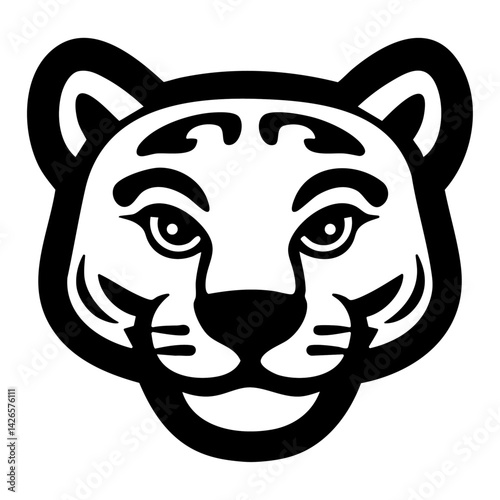Jaguar face vector icon