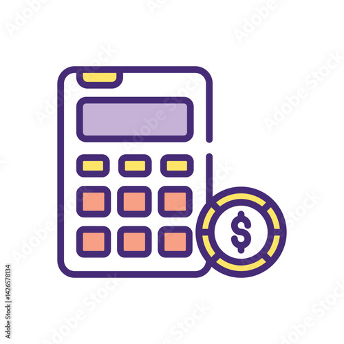 Calculator  Icon vector stock illustration