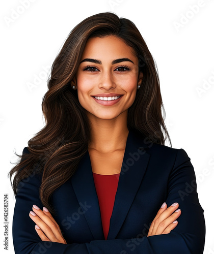 [Transparent Background PNG]Confident Business Woman Portrait