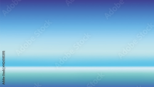 Abstract gradient nature landscape desktop wallpaper vector. Minima blue sky landscape abstract background. Blurred blue sky gradient abstract minimal desktop wallpaper background vector