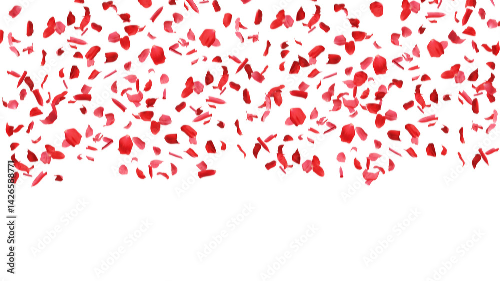 Falling rose petals isolated on transparent background Falling rose petals isolated on transparent background