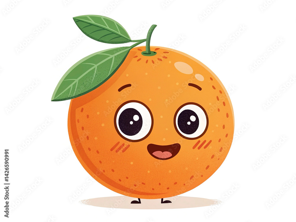 Obraz premium Happy orange with sunglasses and a big grin, radiating fun energy. isolated on white background 