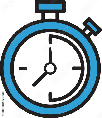 vector illustration of a stopwatch