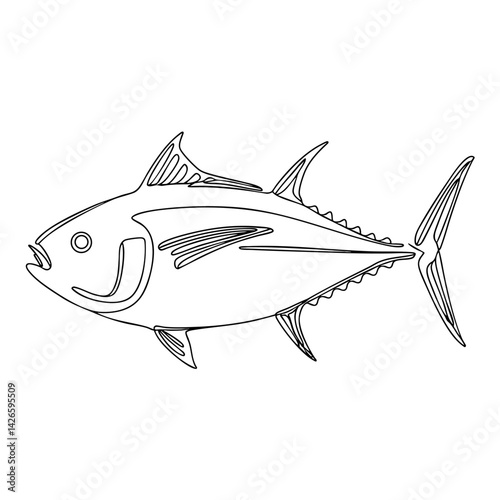 fish line art