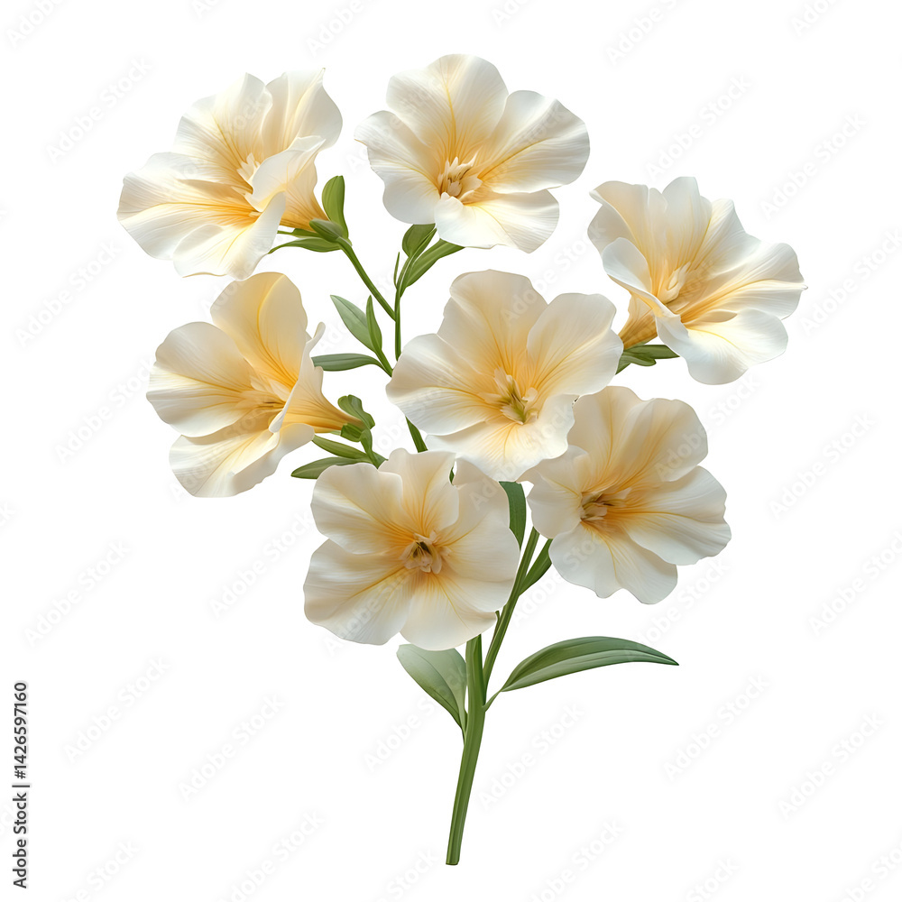 Fototapeta premium Creamy Petunia Illustration