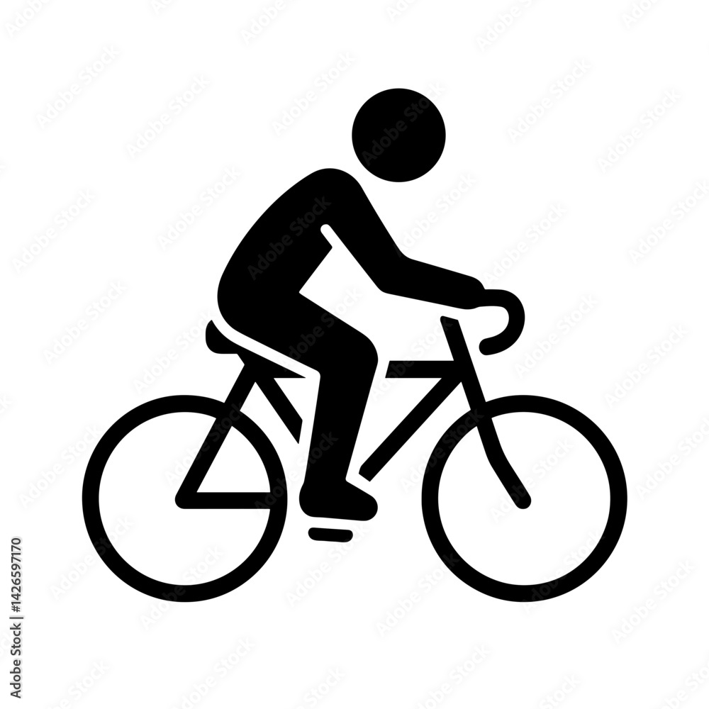 Obraz premium Bicycle rider cycling on Earth Day 