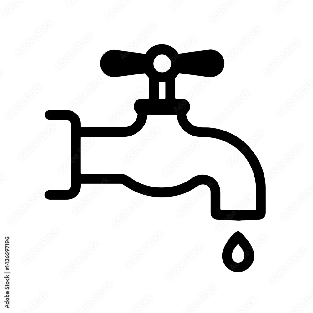 Closed faucet dripping water on Earth Day Closed faucet dripping water on Earth Day
