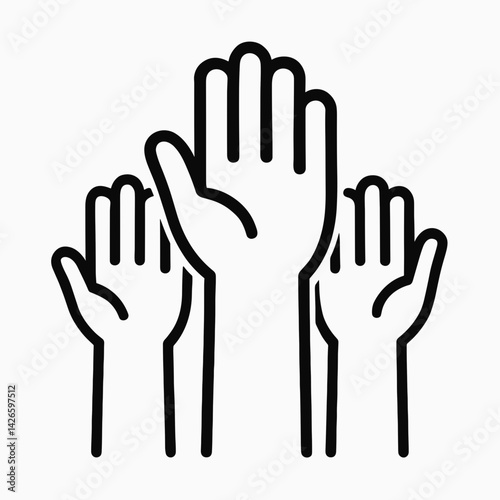 Volunteer Hands Raised for Earth Day Awareness  