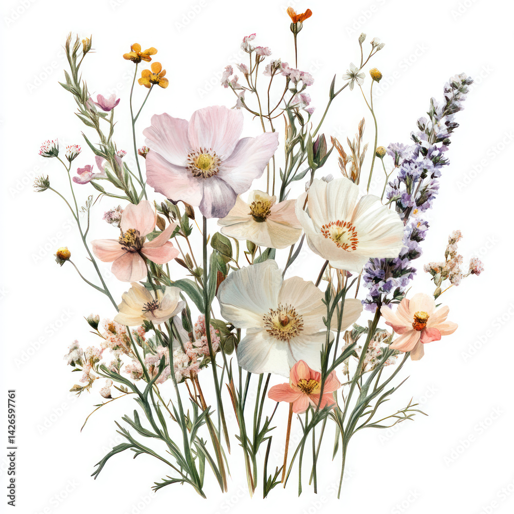 Fototapeta premium bouquet of white flowers