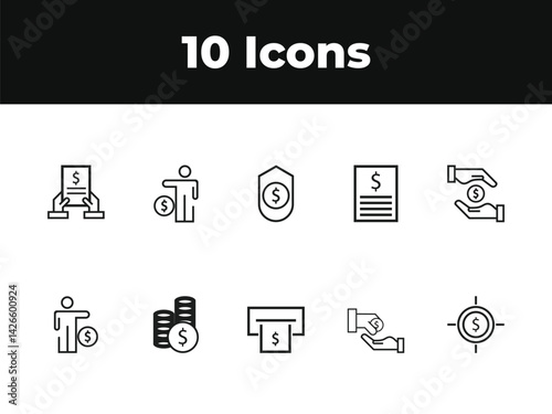 WebFinancial Income line icon set. Set of outline icons related to income, profit, salary, money growth and others. Financial Income outline icons set.