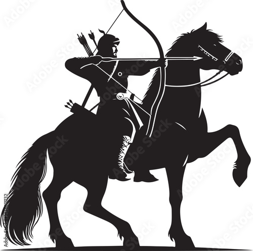 Mongol Horseman vector