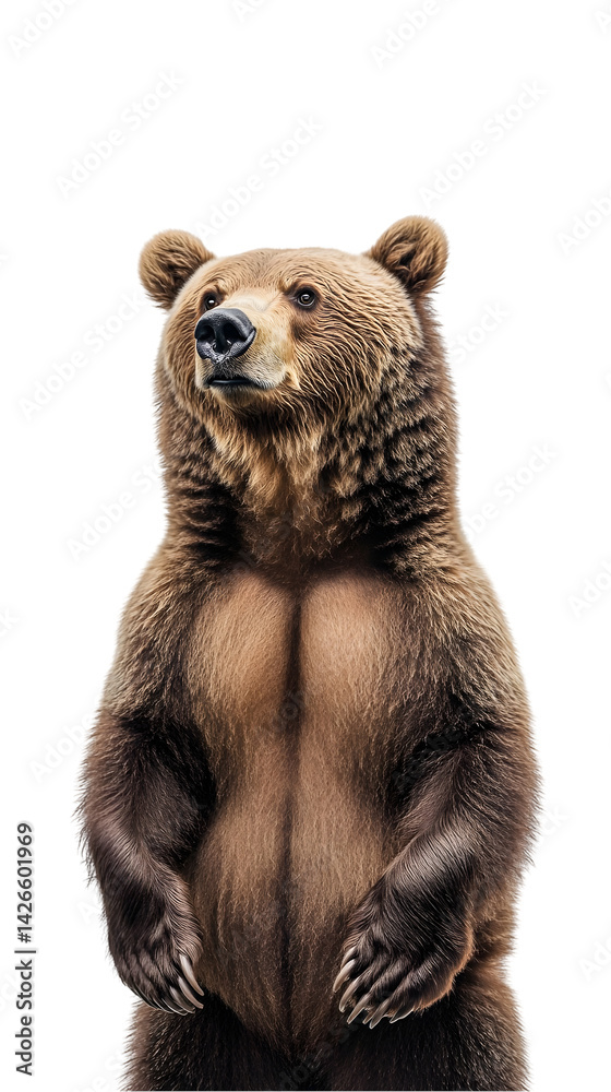 Fototapeta premium Grizzly bear standing upright