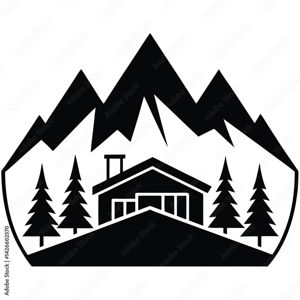 Obraz premium house in the mountains