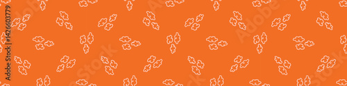 Vibrant fall cloud seamless nursery border. Naive illustration of summer sky in hand drawn playful style for childrens nursery edging, ribbon. 