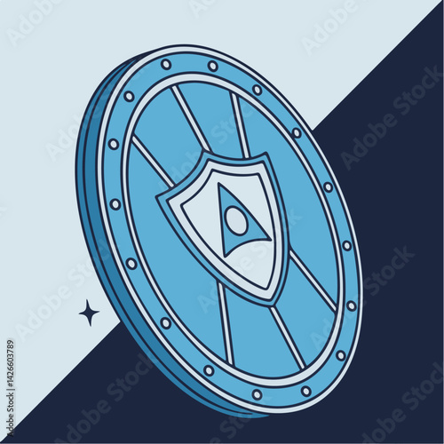 Modern Security Shield Logo. Antivirus & Cyber Defense