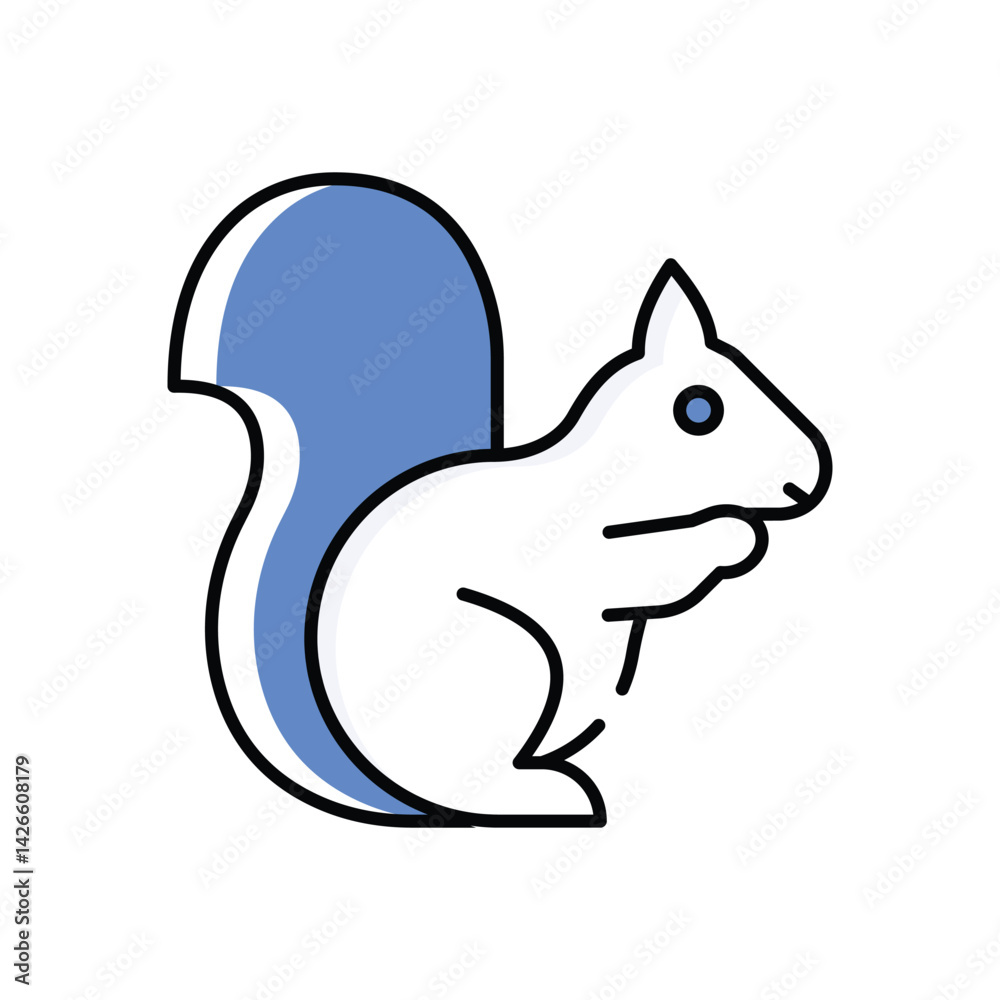 Naklejka premium Squirrel Vector icon