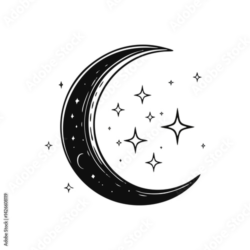 Crescent Moon Silhouette.eps