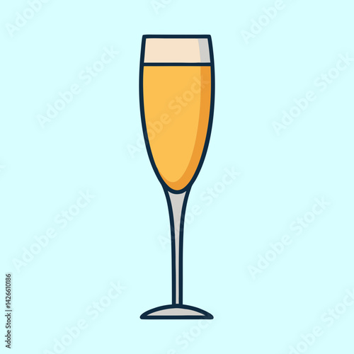 A Tall Glass of Sparkling Yellow Beverage Celebration Drink Toast