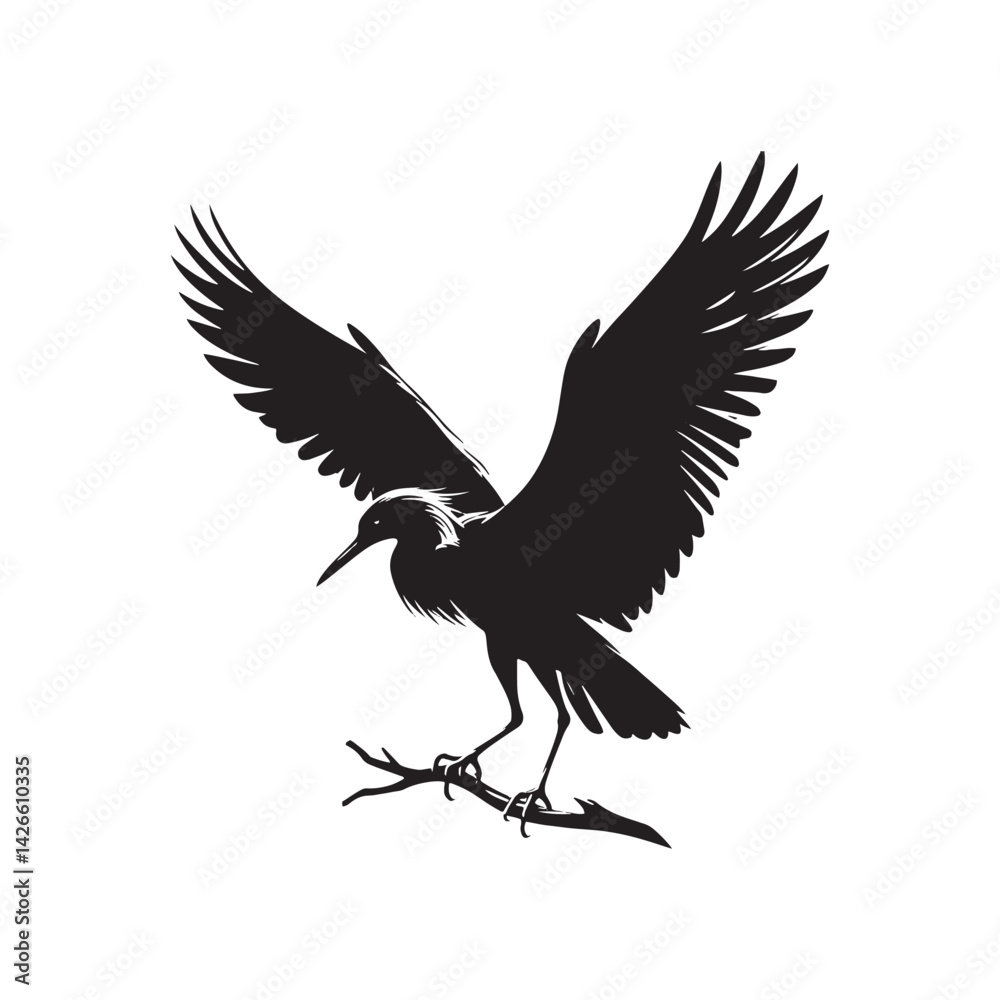 Obraz premium Minimalist Black Kite Silhouette - Black Kite Vector - Black Kite Illustration - Black and White Black Kite Design.