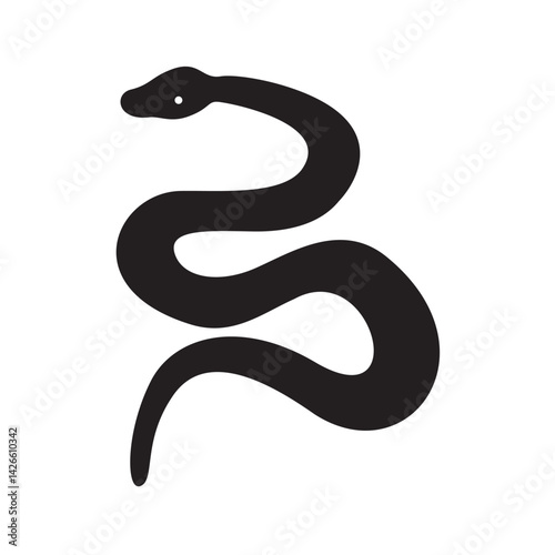 snake silhouette design. dangerous animal sign and symbol.