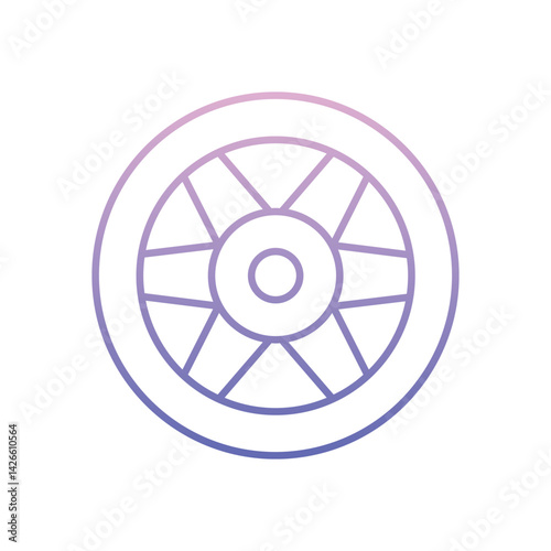 Mag Wheel Icon vector stock illustration