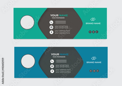 creative modren email signature & email footer template design  