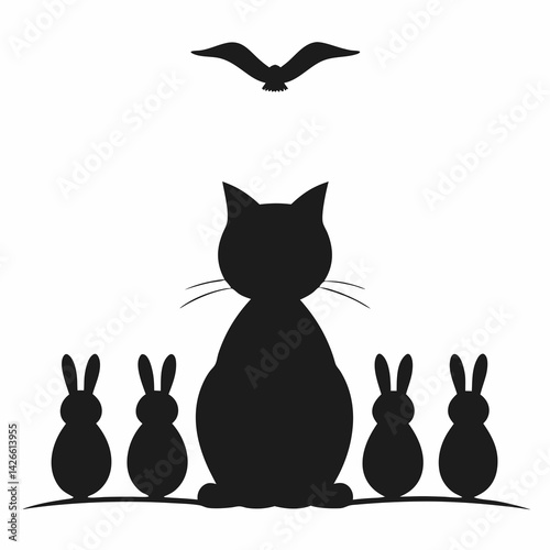 Black Silhouette Vector Artwork
