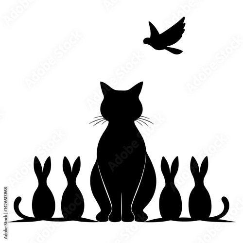 Create a Silhouette Style Vector Illustration
