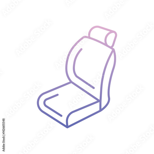 Car Seat Icon vector stock illustration
