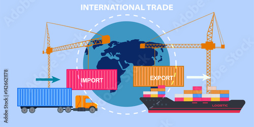 international trade import export concept