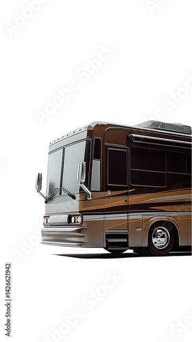 Motorhome profile.  Front view of a large RV