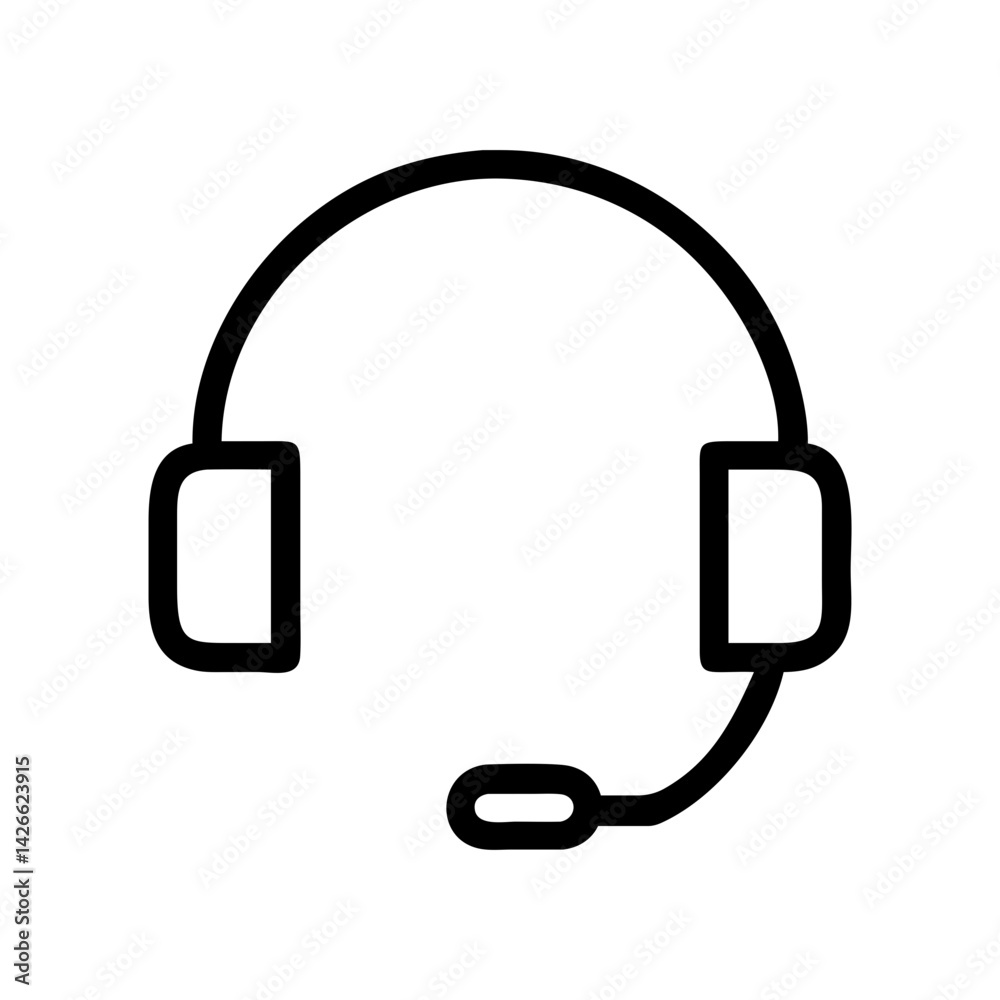customer support headset icon for online assistance and communication - flat stroke icon for apps and websites
customer support headset icon for online assistance and communication - flat stroke icon for apps and websites