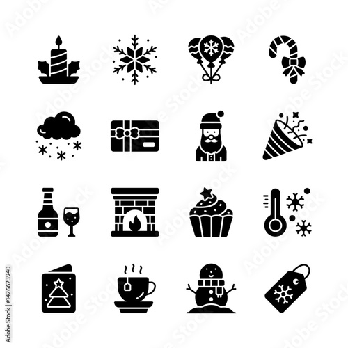 Have a look at this glyph collection of party and festive accessories