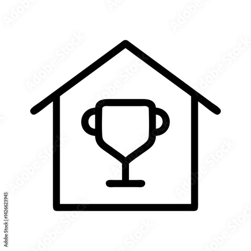 top-rated property excellence icon for premium real estate listings - flat stroke icon for apps and websites
