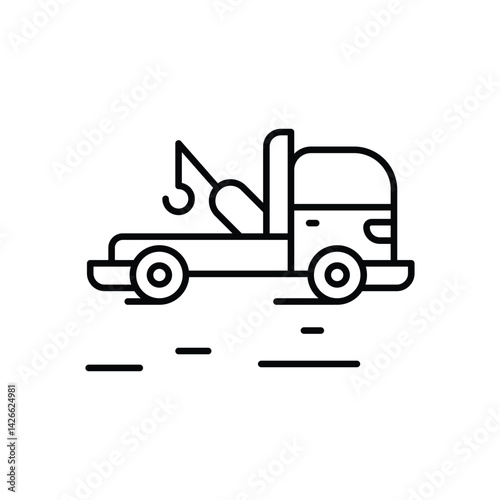 Tow Truck Icon vector stock illustration