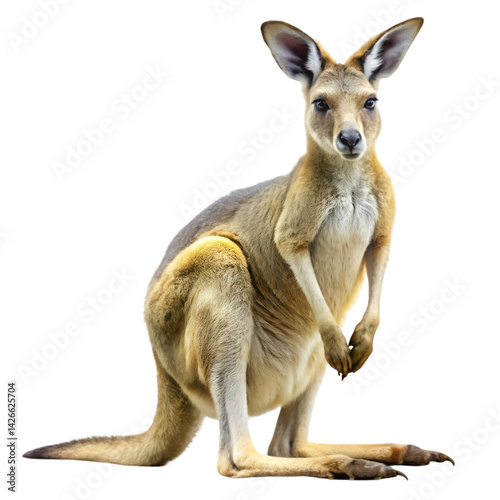 Kangaroo isolated on white background photo