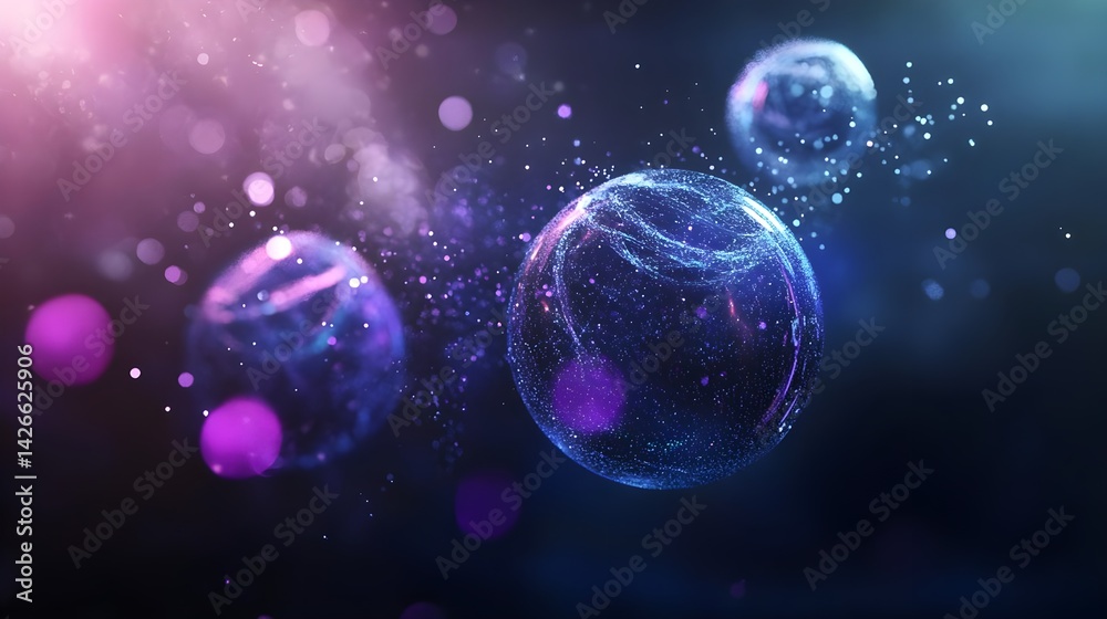 Stunning Visualization of Cells Under a Microscope with Blue Hues Stunning Visualization of Cells Under a Microscope with Blue Hues