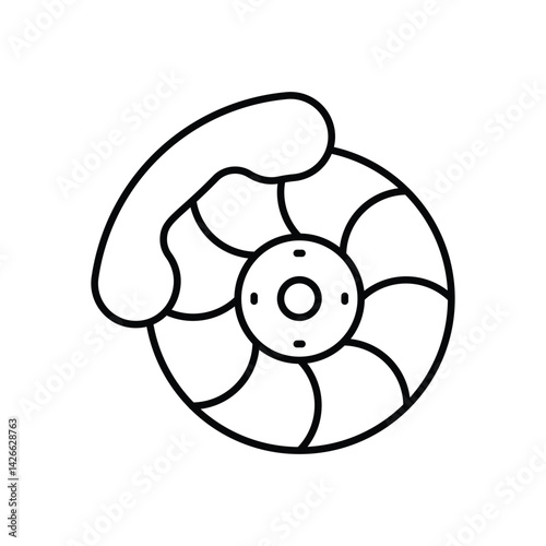 Car Brake Disc Icon vector stock illustration