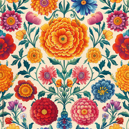 Raíces Florales: Tradición Mexicana en Color y Forma